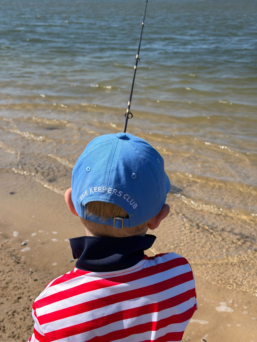 LITTLE CAPTAIN’S CAP - Sea Blue Embroidered Fish Hat