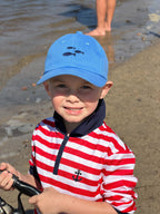 LITTLE CAPTAIN’S CAP - Sea Blue Embroidered Fish Hat